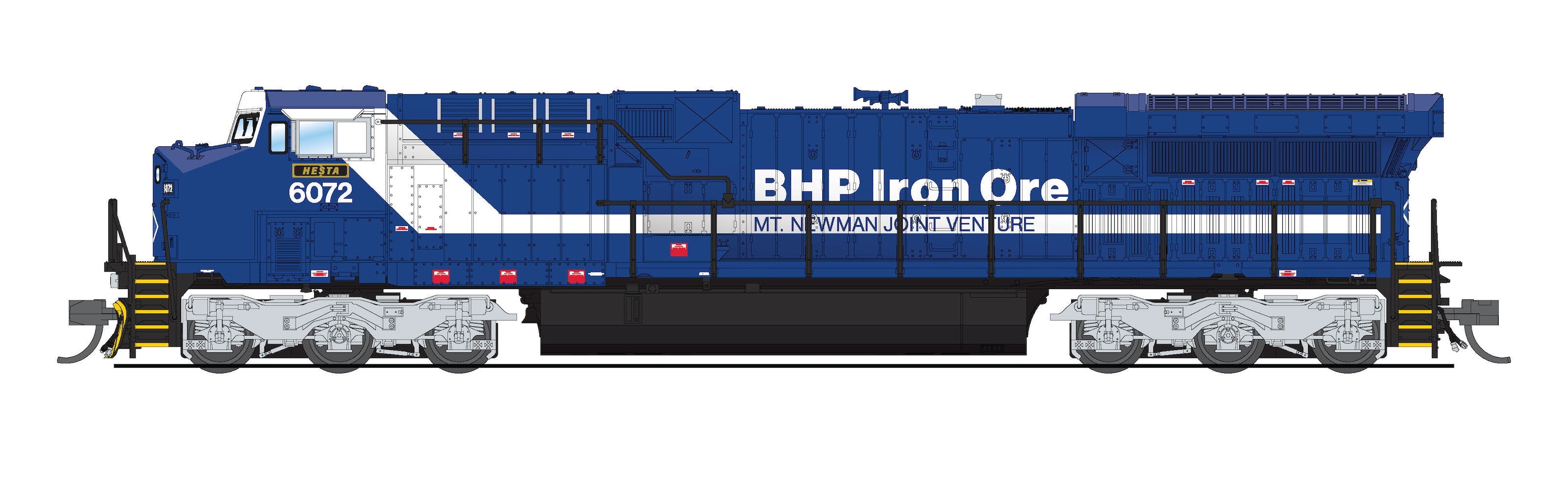 8590 GE AC6000, BHP Iron Ore #6072, Blue & White, "Hesta", No-Sound / DCC-Ready, N Default Title