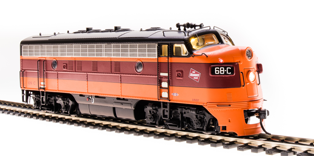 REFURBISHED R4856 EMD F7A, MILW 68C, Maroon Band on Orange Scheme, Paragon3 Sound/DC/DCC, HO