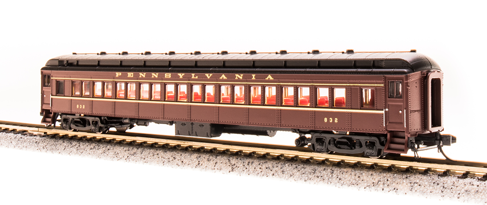 3768 PRR P70 without AC, Tuscan Red w/ Gold Lettering & Stripes, Single Car #830, N