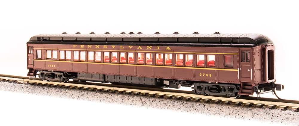 3764 PRR P70R with Ice AC, Tuscan Red w/ Buff Lettering & Stripes, Single Car #3477, N