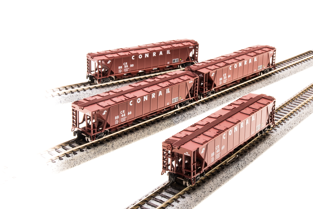 3171 H32 Covered Hopper, Conrail, Red with White Lettering, 4-pack, N Scale