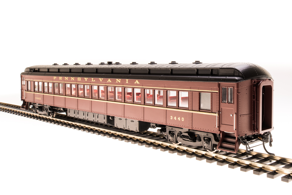 4363 PRR P70R with Ice AC, Tuscan Red w/ Gold Lettering & Stripes, Single Car #3604, HO
