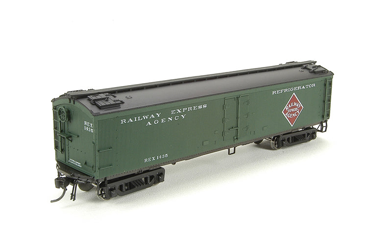 BLI-1481 GACX 53'6" Wood Express Reefer, REX 2-Car Set, #408/355, Hunter Green w/ Red & White Herald, White Lettering, HO