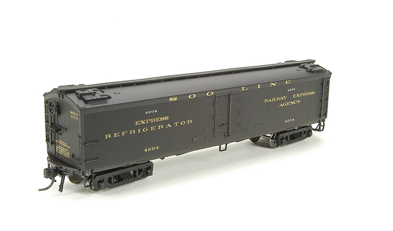 BLI-1483 GACX 53'6" Wood Express Reefer, SOO 2-Car Set, #4249/4233, Pullman Green, HO