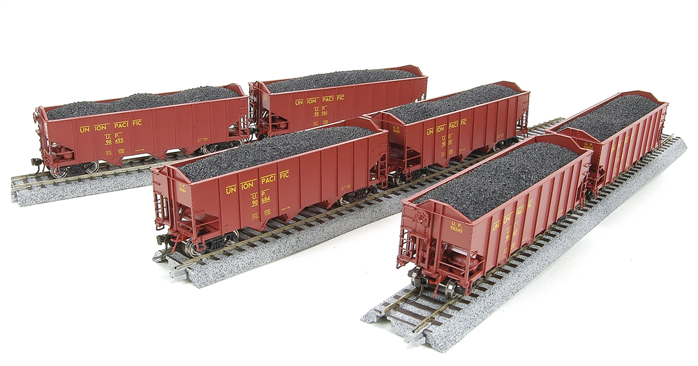 4457 3-Bay Hopper, UP, Red with Yellow Lettering, 6-pack, HO
